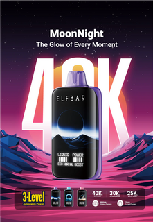 100% Oringinal Elfbar Moonnight 40000 Puffs Digital Full Screen Vape