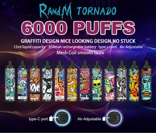 Randm Tornado 6000 Puffs 30 Flavors Disposable Vape