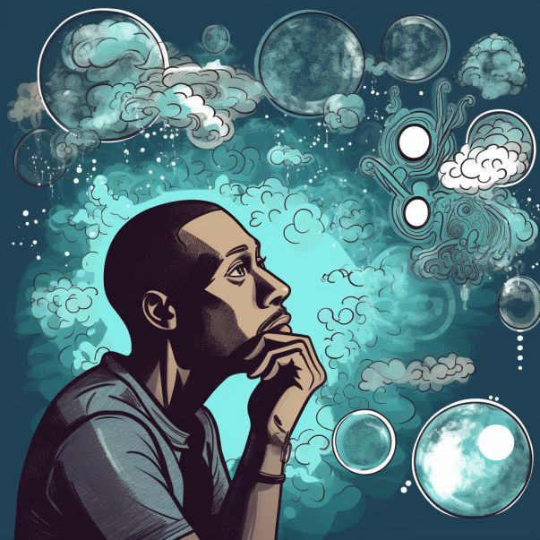 a person contemplating