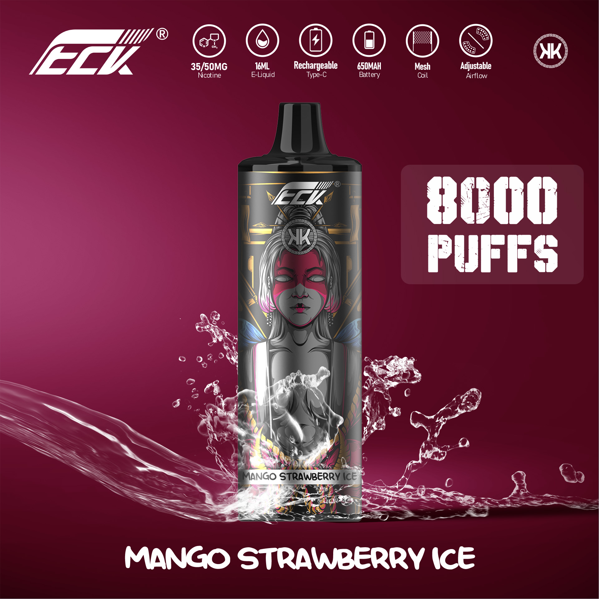 mango strawberry ice
