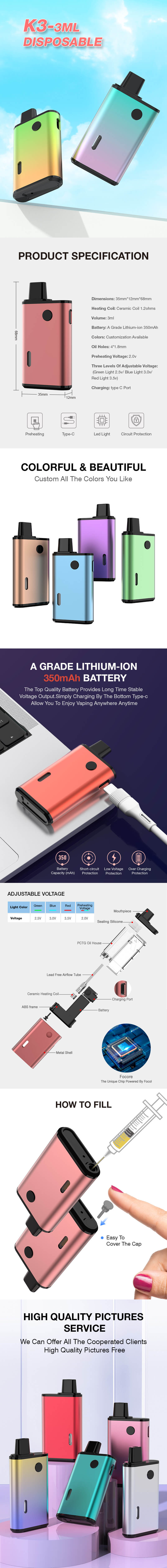 3 gram disposable vape bar details