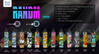 RandM Tornado 6000 Puffs Disposable vape 12ml Capacity Wholesale Vape 