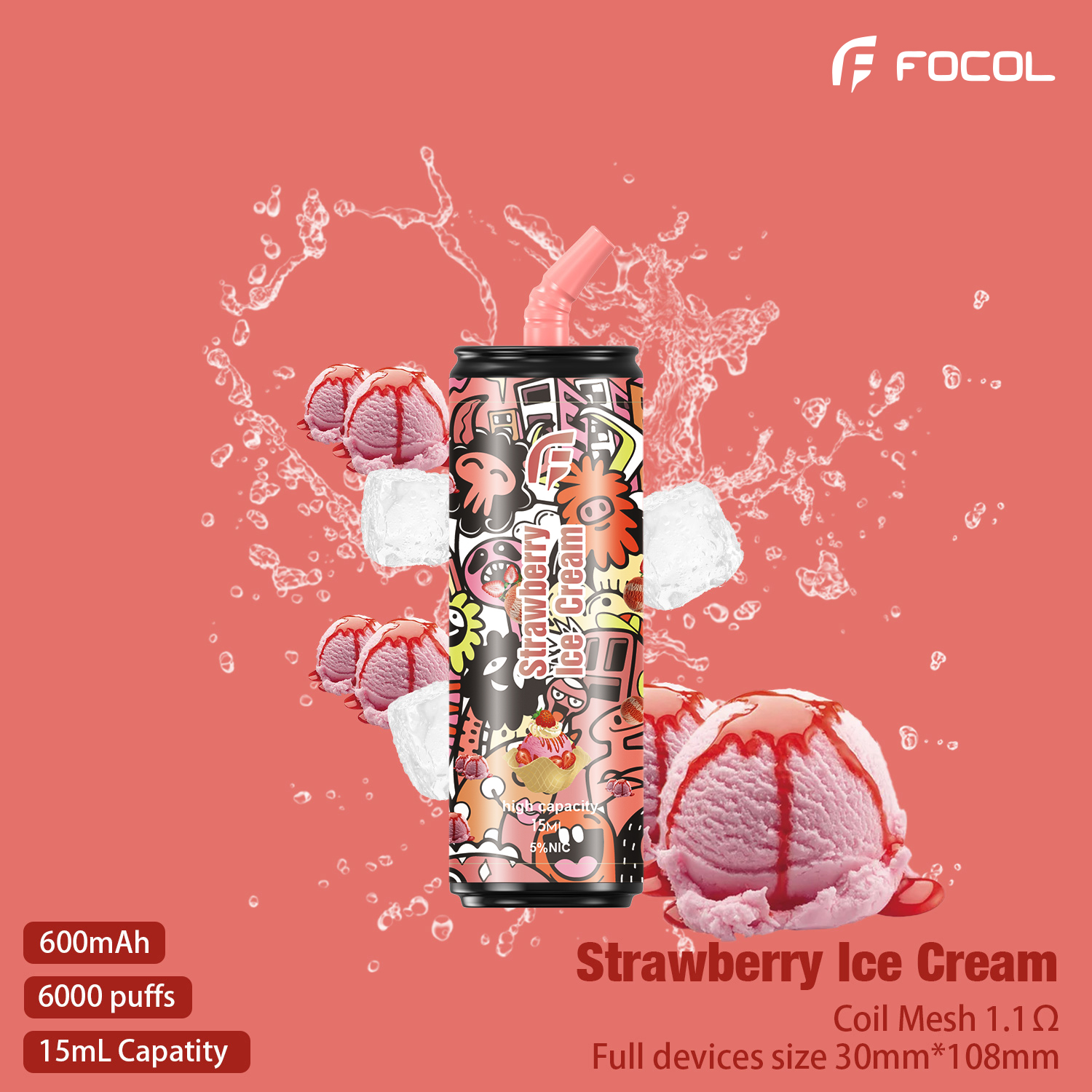 FOCOL COLA Disposable Vape 6000puffs (6)