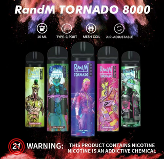 RandM Tornado 8000 Puffs Disposable vape 16ml Capacity Wholesale Vape 