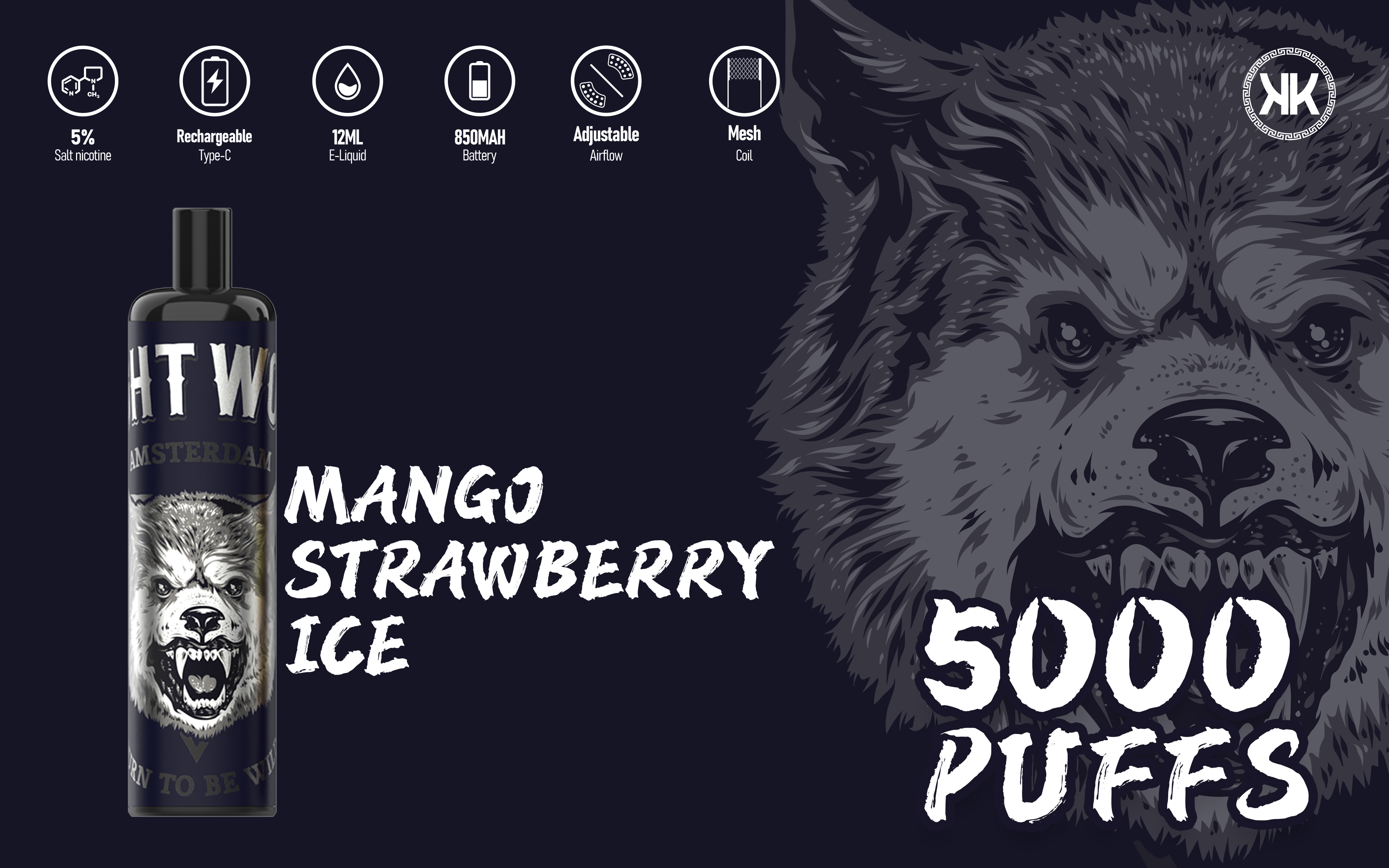 mango strawberry ice